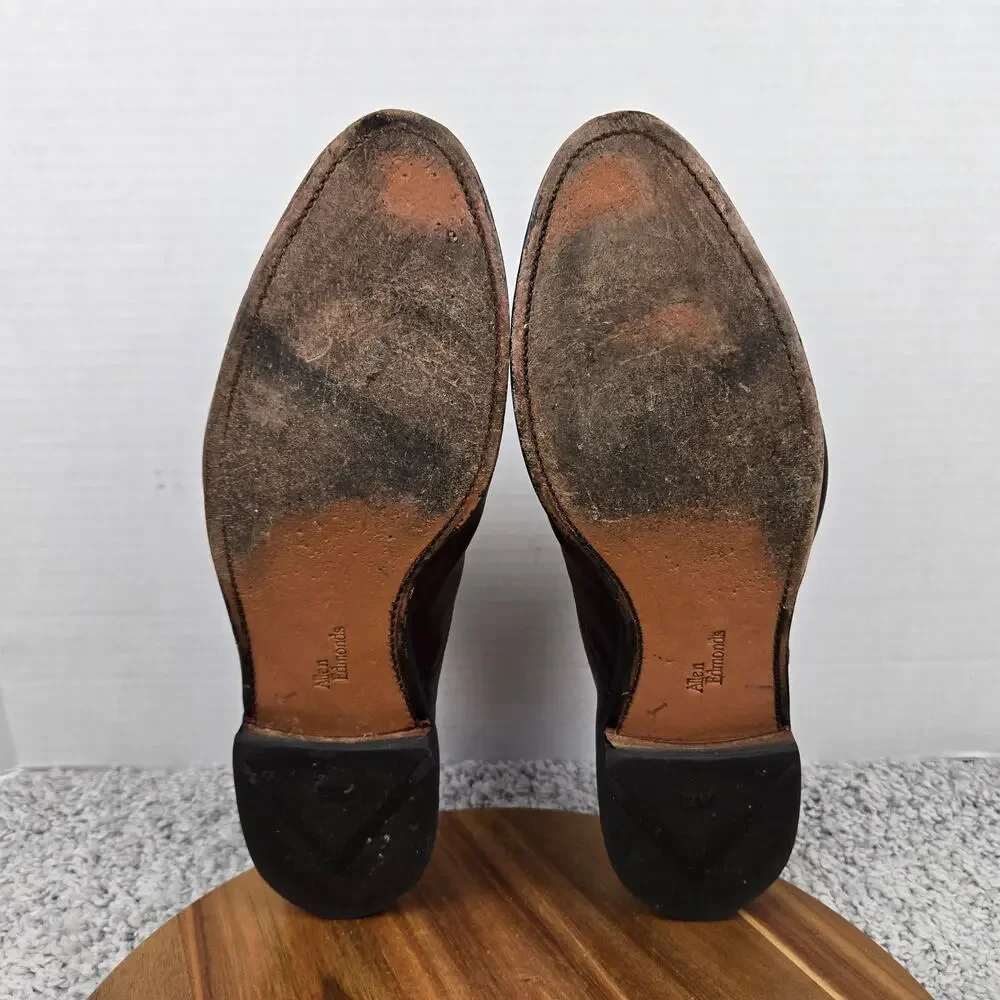 Allen Edmonds Mens 13 3E Wide Hale Oxblood Cap Toe Brogue Oxford Dress Shoe